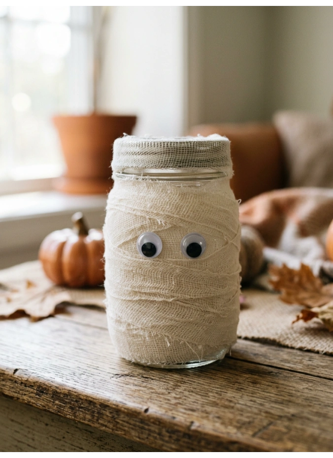 A mason jar mummy