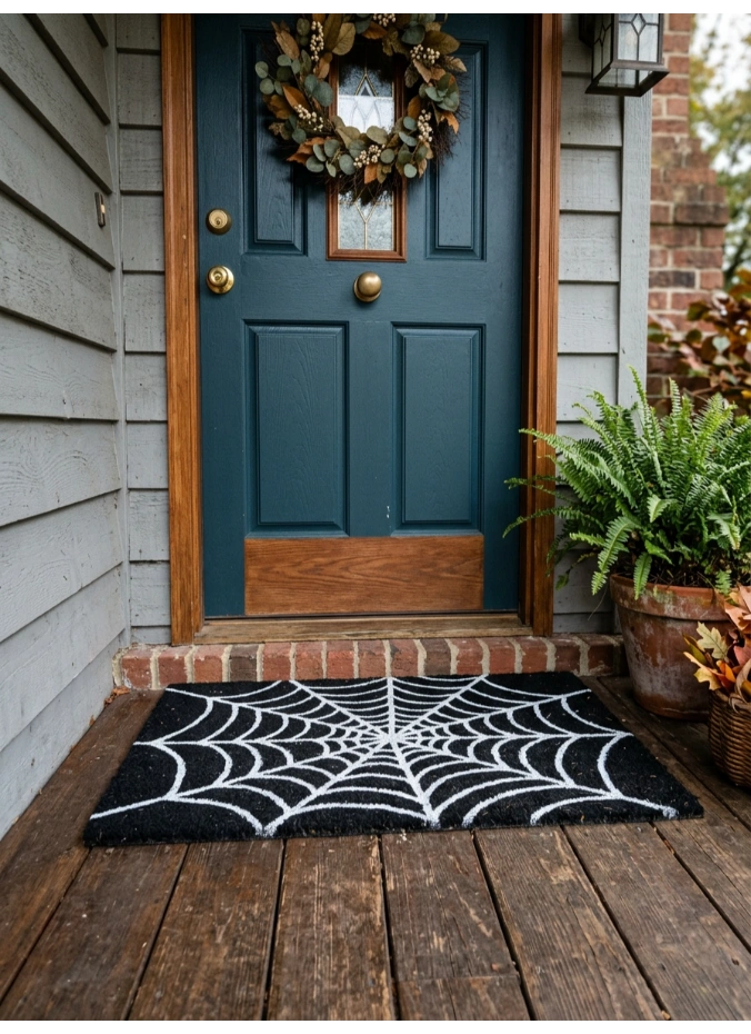 A doormat spiderweb
