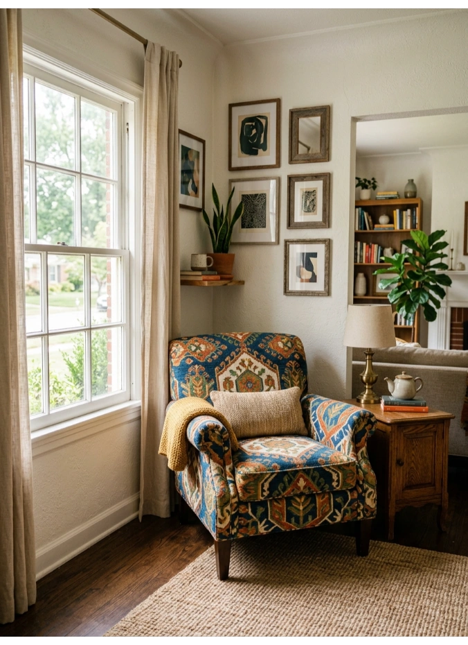 A single statement accent chair