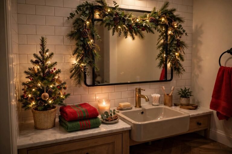22 Bathroom Christmas Decor Ideas for a Festive Little Space