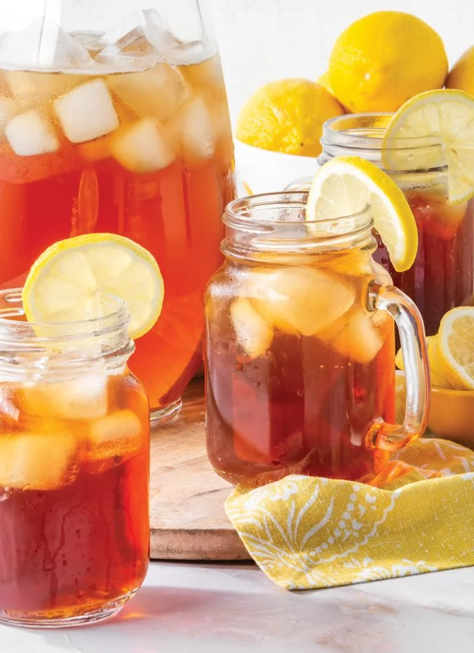 Sweet tea gift basket with mason jars tea bags and southern treats
