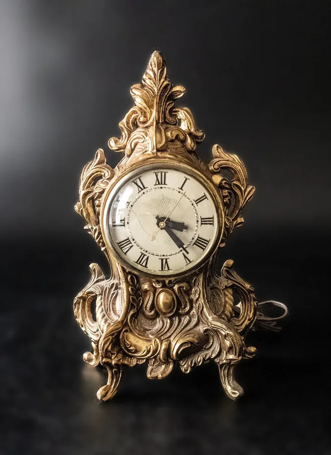 Vintage clock as a focal point on a wall
