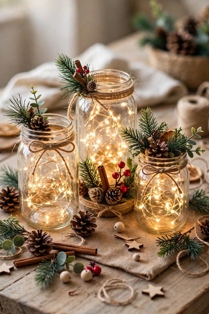 Budget DIY Christmas centerpiece made from dollar store finds